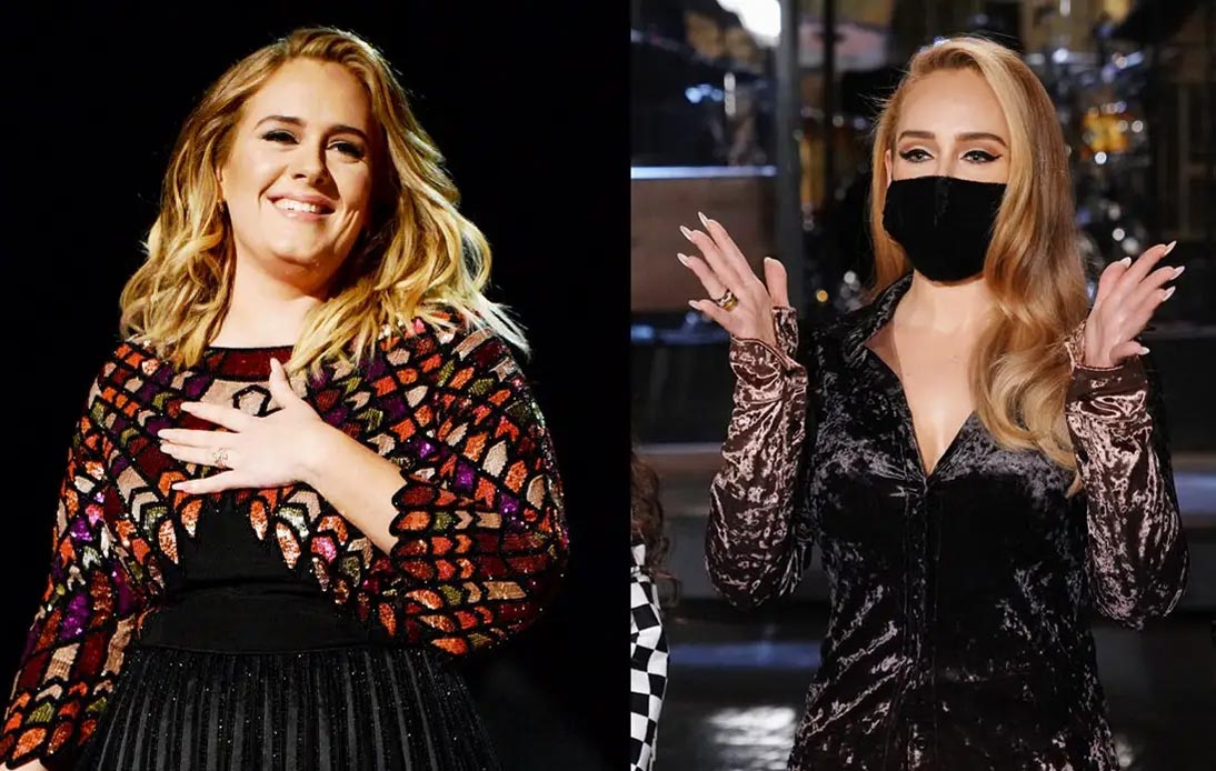 Adele before and after weight loss